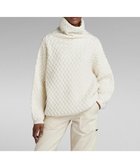 【ジースター ロゥ/G-Star RAW】の【公式ショップ】CHUNKY LOOSE TURTLE KNITTED SWEATER/デザイン編みタートルネックニットセーター eggnog|ID: prp329100004209953 ipo3291000000029190283