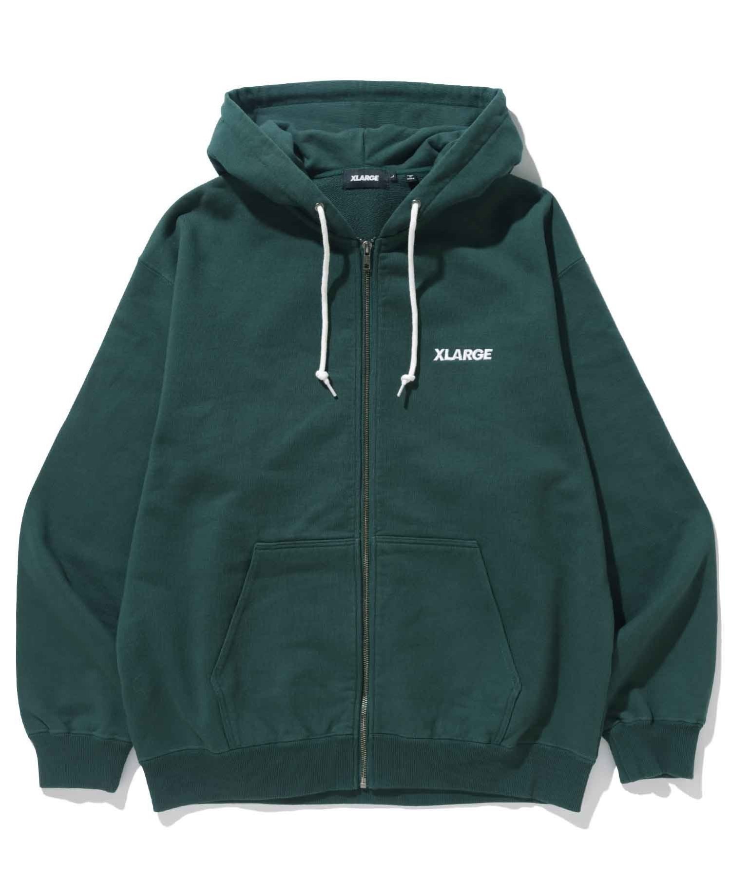 【エクストララージ/XLARGE】のSTANDARD LOGO ZIP HOODED SWEATSHIRT パーカー XLARGE インテリア・キッズ・メンズ・レディースファッション・服の通販 founy(ファニー) 　ファッション　Fashion　レディースファッション　WOMEN　トップス・カットソー　Tops/Tshirt　シャツ/ブラウス　Shirts/Blouses　パーカ　Sweats　ロング / Tシャツ　T-Shirts　スウェット　Sweat　おすすめ　Recommend　シンプル　Simple　パーカー　Hoodie　フロント　Front　ベーシック　Basic　定番　Standard　GREEN|ID: prp329100004210004 ipo3291000000029190694