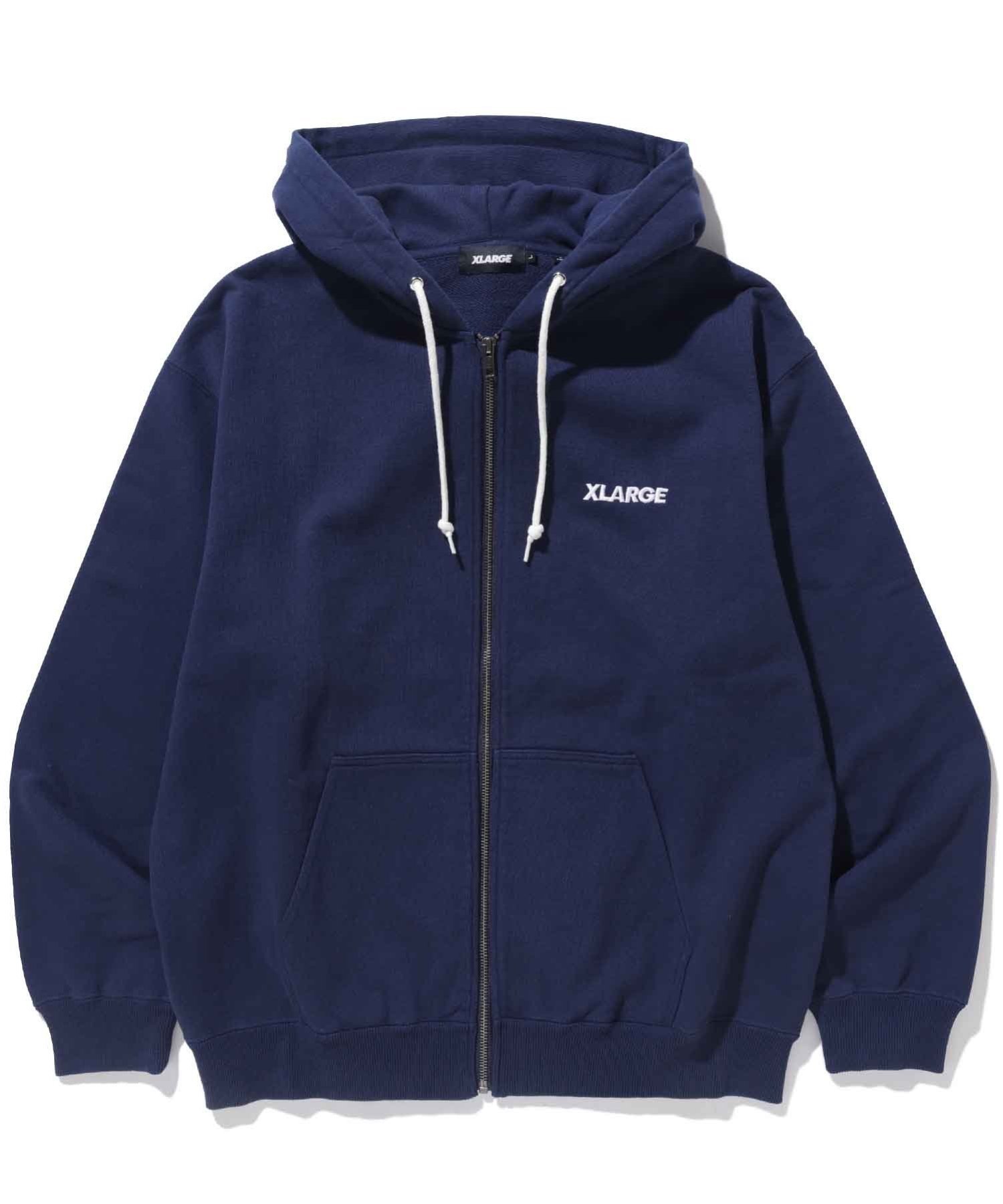 【エクストララージ/XLARGE】のSTANDARD LOGO ZIP HOODED SWEATSHIRT パーカー XLARGE インテリア・キッズ・メンズ・レディースファッション・服の通販 founy(ファニー) 　ファッション　Fashion　レディースファッション　WOMEN　トップス・カットソー　Tops/Tshirt　シャツ/ブラウス　Shirts/Blouses　パーカ　Sweats　ロング / Tシャツ　T-Shirts　スウェット　Sweat　おすすめ　Recommend　シンプル　Simple　パーカー　Hoodie　フロント　Front　ベーシック　Basic　定番　Standard　NAVY|ID: prp329100004210004 ipo3291000000029190695