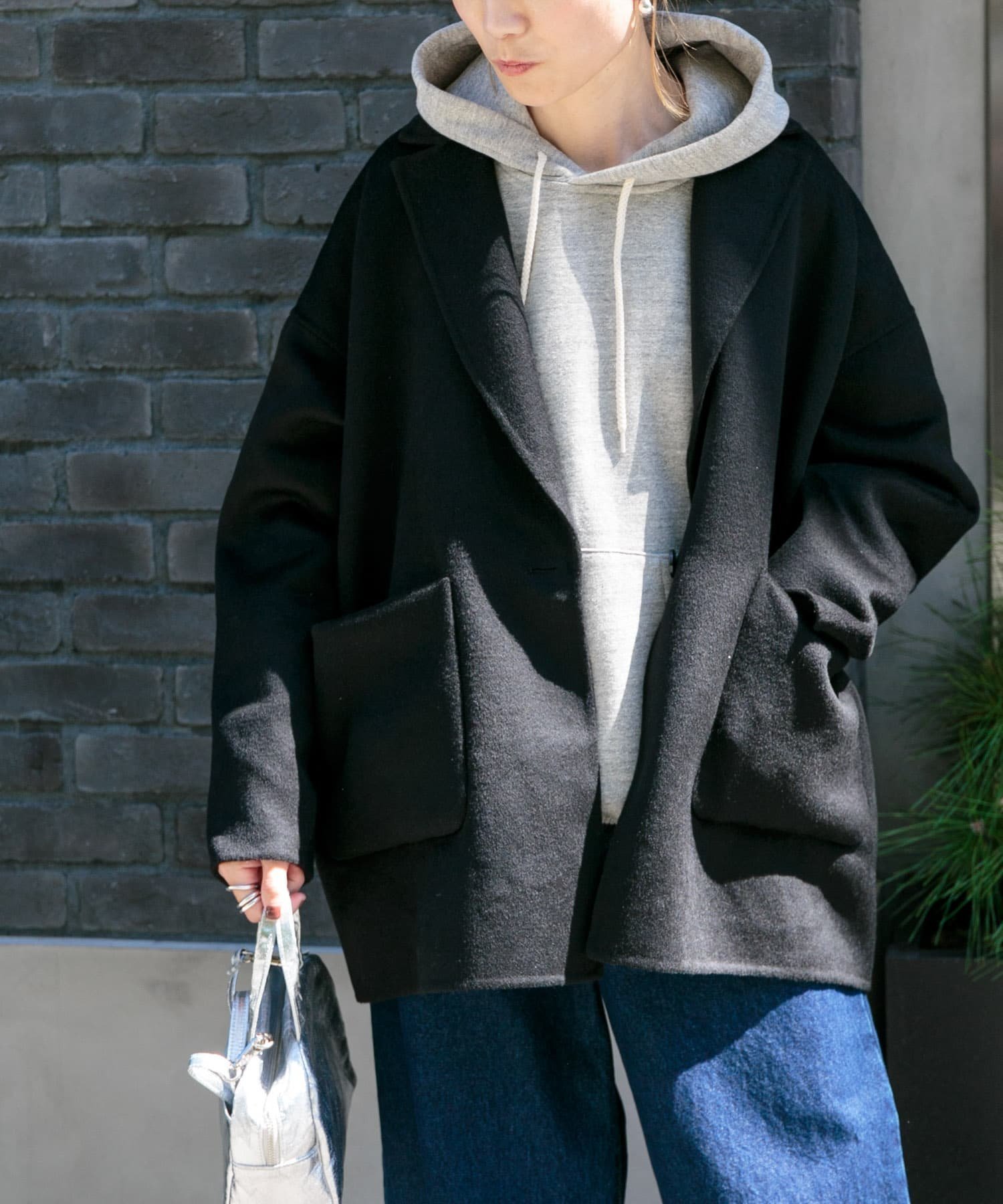 【アーバンリサーチ ドアーズ/URBAN RESEARCH DOORS】のFORK SPOON テーラーリバーコート 人気、トレンドファッション・服の通販 founy(ファニー) 　ファッション　Fashion　レディースファッション　WOMEN　アウター　Coat Outerwear　コート　Coats　ジャケット　Jacket　スウェット　Sweat　ダブル　Double　デニム　Denim　ドレス　Dress　フラップ　Flap　フロント　Front　ベーシック　Basic　ポケット　Pocket　マニッシュ　Mannish　冬　Winter　A/W・秋冬　Aw・Autumn/Winter・Fw・Fall-Winter　2024年　2024　エレガント 上品　Elegant　2024-2025秋冬・A/W　Aw/Autumn/Winter/Fw/Fall/2024-2025　 other-1|ID: prp329100004210023 ipo3291000000029377545