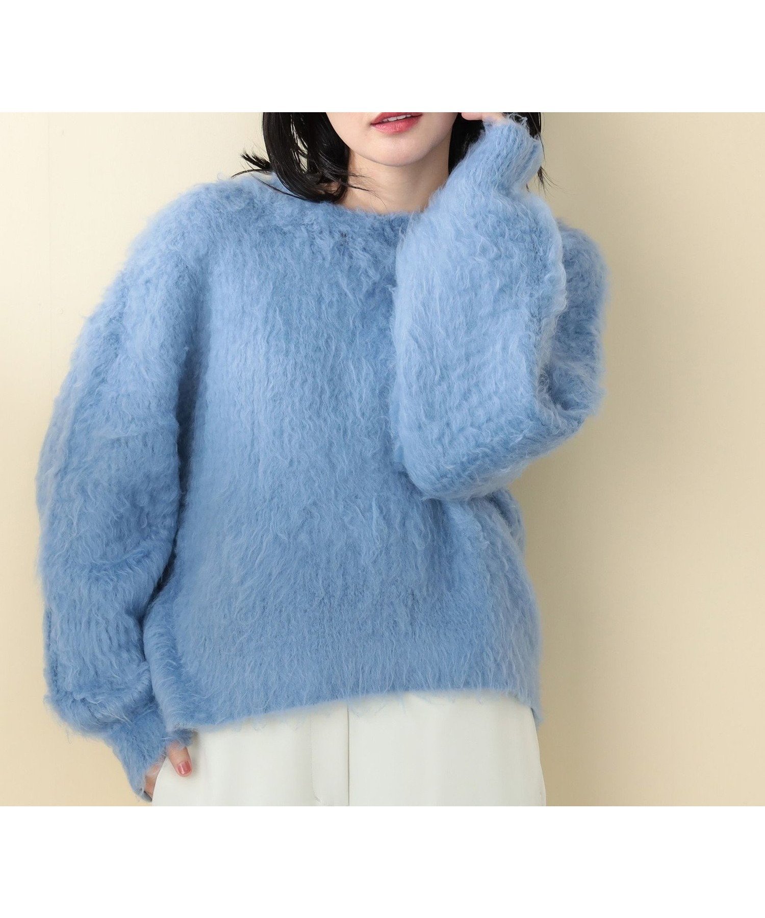 【ビームス ハート/BEAMS HEART】のシャギーニット クルー プルオーバー 24AW 人気、トレンドファッション・服の通販 founy(ファニー) 　ファッション　Fashion　レディースファッション　WOMEN　トップス・カットソー　Tops/Tshirt　ニット　Knit Tops　プルオーバー　Pullover　シンプル　Simple　デニム　Denim　トレンド　Trend　フレア　Flare　おすすめ　Recommend　2024年　2024　2024-2025秋冬・A/W　Aw/Autumn/Winter/Fw/Fall/2024-2025　 other-1|ID: prp329100004210072 ipo3291000000029191104