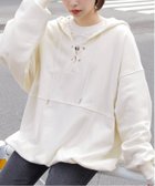 【その他のブランド/Other】のtiptop/裏毛レースアップBIGパーカー 人気、トレンドファッション・服の通販 founy(ファニー) ファッション Fashion レディースファッション WOMEN トップス・カットソー Tops/Tshirt パーカ Sweats パーカー Hoodie レース Race thumbnail アイボリー|ID: prp329100004210121 ipo3291000000029191323