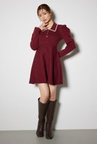 【リエンダ/rienda】のカラーデザインタックミニ ニット ワンピース 人気、トレンドファッション・服の通販 founy(ファニー) ファッション Fashion レディースファッション WOMEN ワンピース Dress ニットワンピース Knit Dresses おすすめ Recommend コンパクト Compact フェミニン Feminine フレア Flare フロント Front ポロシャツ Polo Shirt thumbnail RED|ID: prp329100004210676 ipo3291000000029352649