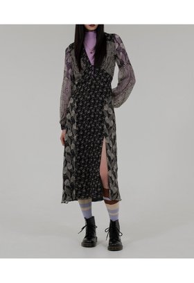 【アナスイ/ANNA SUI】のBEARDSLEY COMBO DRESS 人気、トレンドファッション・服の通販 founy(ファニー) ファッション Fashion レディースファッション WOMEN ワンピース Dress ドレス Party Dresses シンプル Simple スリット Slit プリント Print モノトーン Monotone |ID:prp329100004210691