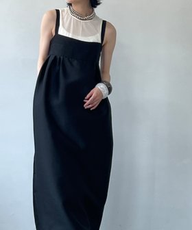 【チュクラ/chuclla】のブラックサテン コクーンワンピ chw23s089 人気、トレンドファッション・服の通販 founy(ファニー) ファッション Fashion レディースファッション WOMEN ワンピース Dress ギャザー Gather サテン Satin スリット Slit フィット Fit |ID:prp329100004210697