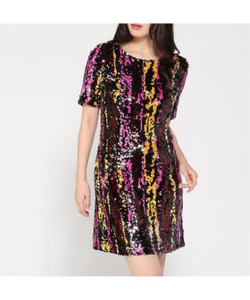 【デシグアル/Desigual】のワンピース XMAS SEQUINS DRESS 人気、トレンドファッション・服の通販 founy(ファニー) ファッション Fashion レディースファッション WOMEN ワンピース Dress ドレス Party Dresses クリスマス X'mas Christmas Xmas |ID:prp329100004210724