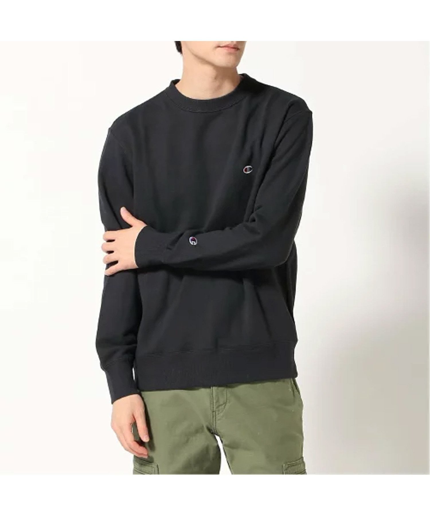 【ハンドサイン/HAND SIGN】のChampion/C3-Y035CREW NECK SWEATSHIRT インテリア・キッズ・メンズ・レディースファッション・服の通販 founy(ファニー) 　ファッション　Fashion　レディースファッション　WOMEN　トップス・カットソー　Tops/Tshirt　シャツ/ブラウス　Shirts/Blouses　パーカ　Sweats　ロング / Tシャツ　T-Shirts　スウェット　Sweat　シンプル　Simple　トレンド　Trend　ボトム　Bottom　ルーズ　Loose　ネイビー|ID: prp329100004211388 ipo3291000000029202269