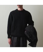 【ビューティ&ユース ユナイテッドアローズ/BEAUTY&YOUTH / UNITED ARROWS / MEN】のSteven Alan ハミルトンラムズウール サドルショルダー フィッシャーマン ニット BLACK|ID: prp329100004211480 ipo3291000000029539342