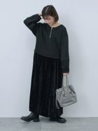 【サマンサモスモス/Samansa Mos2】の異素材ドッキングワンピース 人気、トレンドファッション・服の通販 founy(ファニー) ファッション Fashion レディースファッション WOMEN ワンピース Dress スリーブ Sleeve ドッキング Docking ハーフ Half thumbnail ブラック|ID: prp329100004211916 ipo3291000000029363985