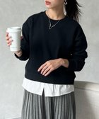 【シェトワ/Chez toi】のレイヤード裏起毛プルオーバー 人気、トレンドファッション・服の通販 founy(ファニー) ファッション Fashion レディースファッション WOMEN トップス・カットソー Tops/Tshirt プルオーバー Pullover おすすめ Recommend シンプル Simple スウェット Sweat デニム Denim プチプライス・低価格 Affordable ワイド Wide 防寒 Cold Protection thumbnail ブラック|ID: prp329100004211999 ipo3291000000029339128