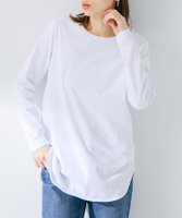 【サニーレーベル/Sonny Label / URBAN RESEARCH】のベーシックヘムレイヤーラウンドロングスリーブTシャツ 人気、トレンドファッション・服の通販 founy(ファニー) ファッション Fashion レディースファッション WOMEN トップス・カットソー Tops/Tshirt シャツ/ブラウス Shirts/Blouses ロング / Tシャツ T-Shirts 2024年 2024 2024春夏・S/S Ss,Spring/Summer,2024 S/S・春夏 Ss・Spring/Summer シンプル Simple スウェット Sweat バランス Balance ベーシック Basic 夏 Summer |ID:prp329100004212197