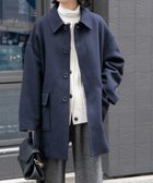 【アーバンリサーチ ドアーズ/URBAN RESEARCH DOORS】のFORK SPOON バルカラーミドルコート 人気、トレンドファッション・服の通販 founy(ファニー) ファッション Fashion レディースファッション WOMEN アウター Coat Outerwear コート Coats 2024年 2024 2024-2025秋冬・A/W Aw/Autumn/Winter/Fw/Fall/2024-2025 A/W・秋冬 Aw・Autumn/Winter・Fw・Fall-Winter 冬 Winter フラップ Flap ベーシック Basic ポケット Pocket マニッシュ Mannish ミドル Middle エレガント 上品 Elegant thumbnail NAVY|ID: prp329100004212417 ipo3291000000029416610