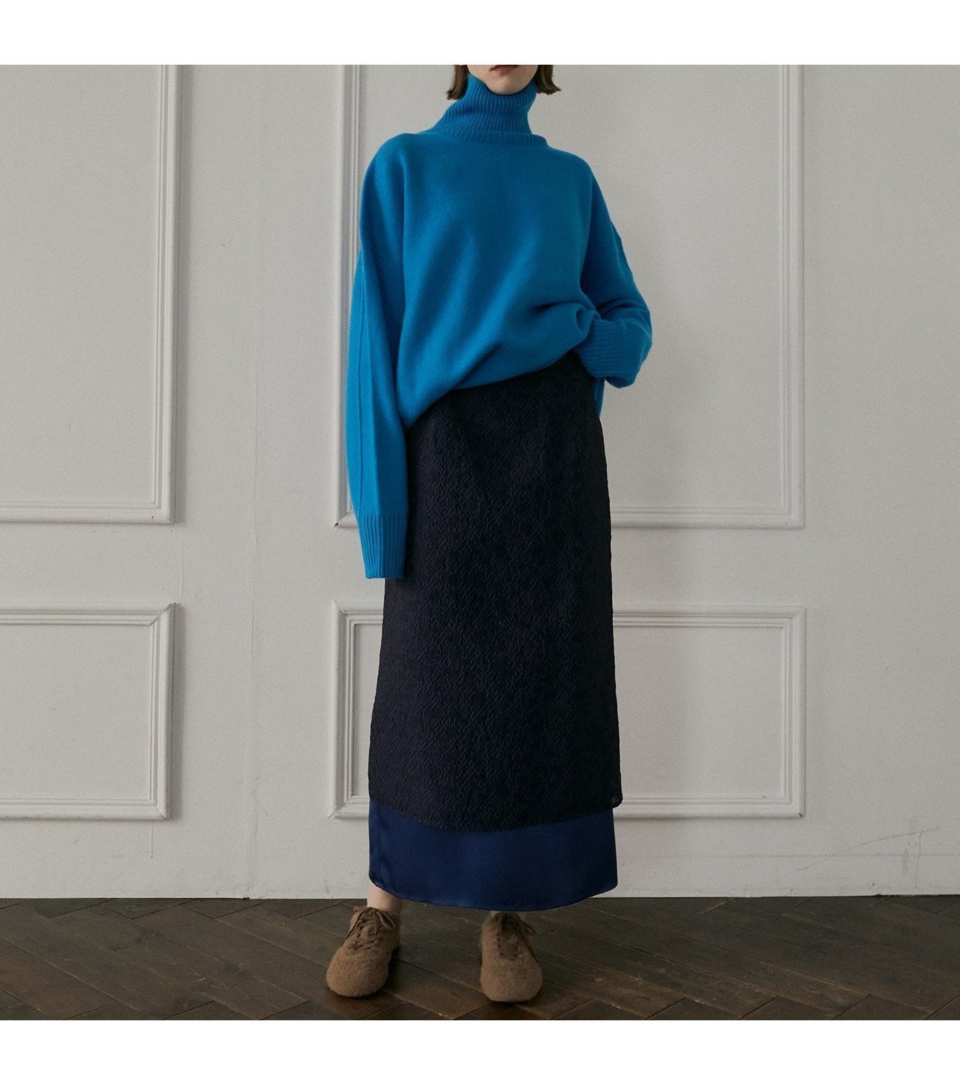 【ルシェル ブルー/LE CIEL BLEU】のフラワーシアージャカードスカート / Flower Sheer Jacquard Skirt インテリア・キッズ・メンズ・レディースファッション・服の通販 founy(ファニー) 　ファッション　Fashion　レディースファッション　WOMEN　スカート　Skirt　クラシック　Classic　クール　Cool　フィット　Fit　メタル　Metal　モダン　Modern　エレガント 上品　Elegant　ネイビー|ID: prp329100004212688 ipo3291000000029214296