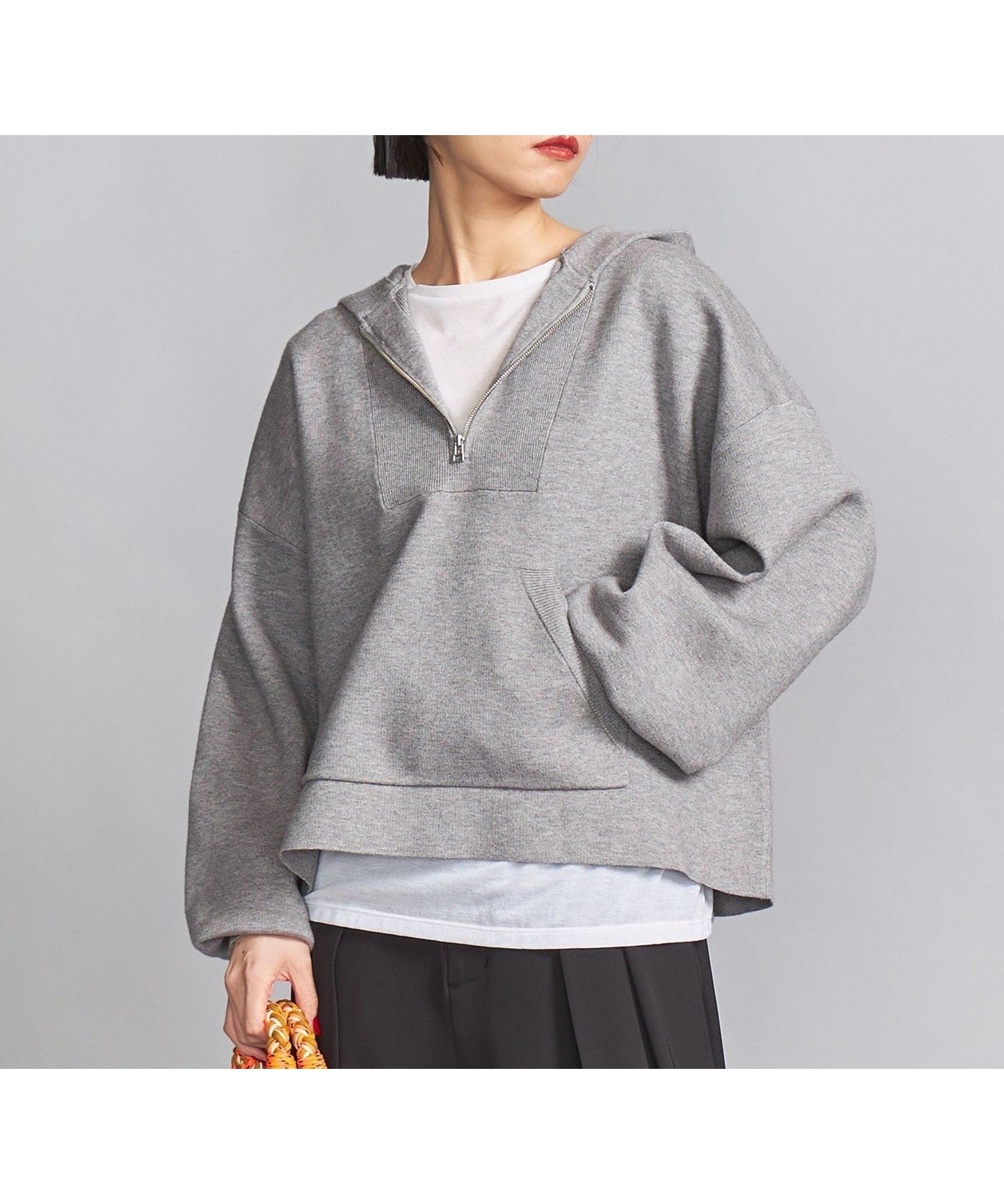 【ビューティ&ユース ユナイテッドアローズ/BEAUTY&YOUTH / UNITED ARROWS】の【WEB限定】スポンディッシュニット フーディプルオーバー -ウォッシャブル- 人気、トレンドファッション・服の通販 founy(ファニー) 　ファッション　Fashion　レディースファッション　WOMEN　トップス・カットソー　Tops/Tshirt　ニット　Knit Tops　プルオーバー　Pullover　ウォッシャブル　Washable　シンプル　Simple　ジップ　Zip　タイトスカート　Tight Skirt　人気　Popularity　ボトム　Bottom　リラックス　Relax　ワイド　Wide　冬　Winter　おすすめ　Recommend　 other-1|ID: prp329100004212750 ipo3291000000029214691