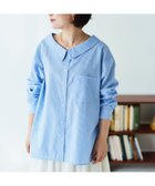 【ルクールブラン/le.coeur blanc】の抜き衿デザインブラウス 人気、トレンドファッション・服の通販 founy(ファニー) ファッション Fashion レディースファッション WOMEN トップス・カットソー Tops/Tshirt シャツ/ブラウス Shirts/Blouses おすすめ Recommend ウェーブ Wave スリット Slit フェミニン Feminine thumbnail ブルー柄|ID: prp329100004212941 ipo3291000000029217136