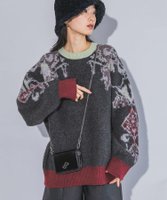 【ジーナシス/JEANASiS】の5Gパネルパターンジャガードプルオーバー 人気、トレンドファッション・服の通販 founy(ファニー) ファッション Fashion レディースファッション WOMEN トップス・カットソー Tops/Tshirt プルオーバー Pullover おすすめ Recommend スラックス Slacks デニム Denim ビンテージ Vintage ボトム Bottom ワイド Wide 今冬 This Winter 冬 Winter |ID:prp329100004212972