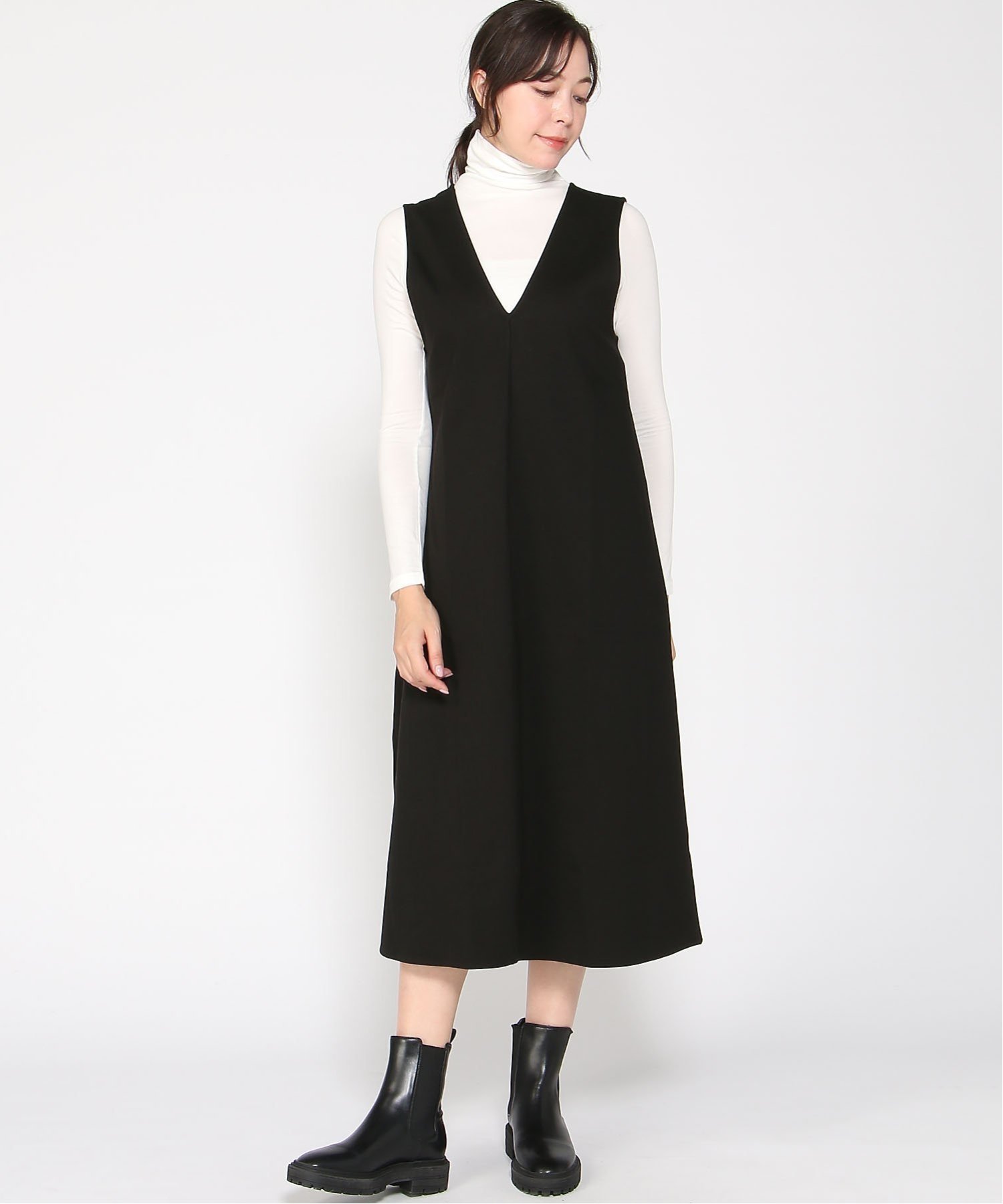 【ギャップ/GAP】のSL PONTE A LINE MIDI DRESS - JPN インテリア・キッズ・メンズ・レディースファッション・服の通販 founy(ファニー) 　ファッション　Fashion　レディースファッション　WOMEN　ワンピース　Dress　ドレス　Party Dresses　BLACK_1|ID: prp329100004213214 ipo3291000000029219389