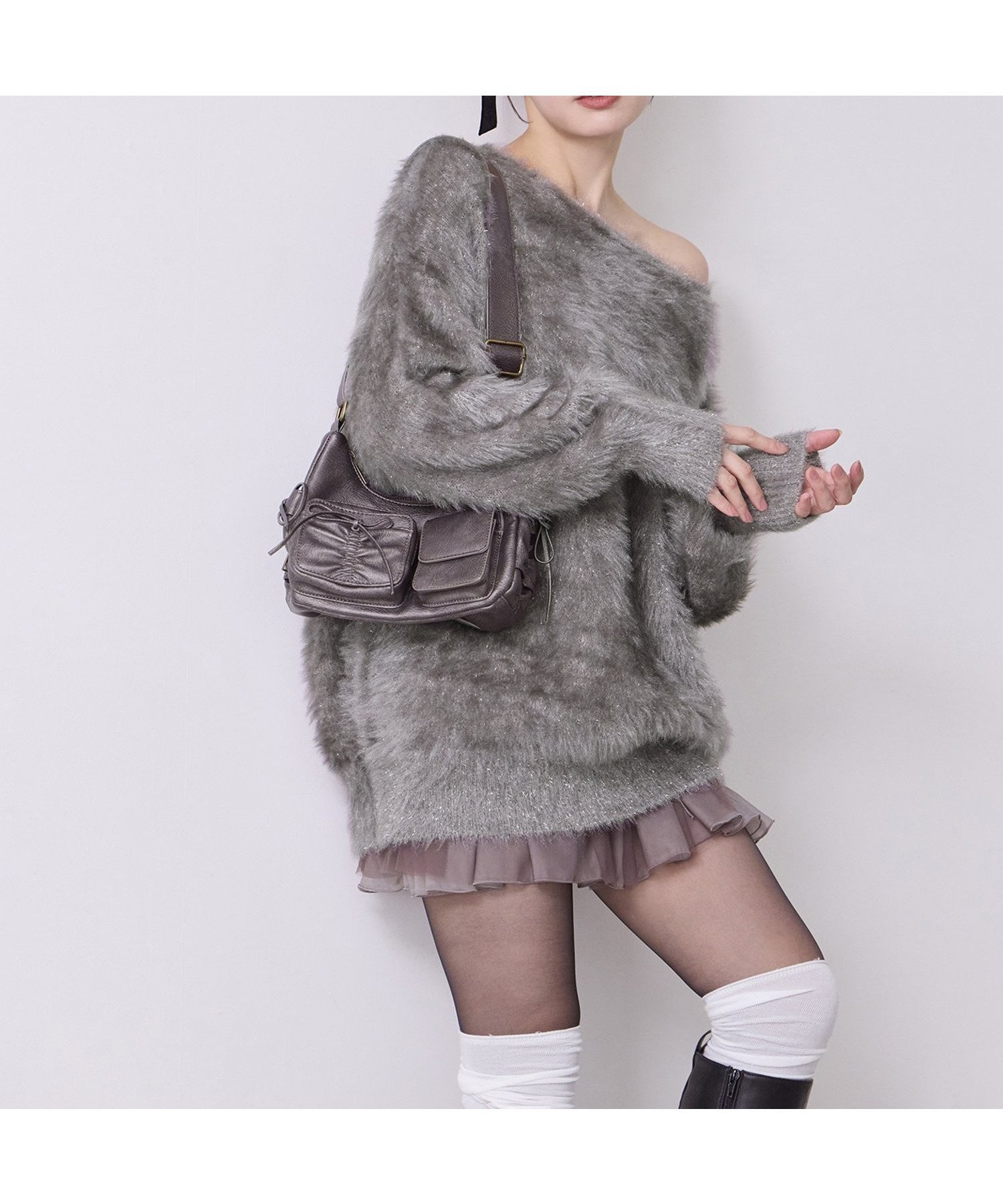 【ナイスクラップ/NICE CLAUP】のオトナの甘ニットワンピ 人気、トレンドファッション・服の通販 founy(ファニー) 　ファッション　Fashion　レディースファッション　WOMEN　ワンピース　Dress　ニットワンピース　Knit Dresses　シンプル　Simple　デコルテ　Decolletage　デニム　Denim　ロング　Long　冬　Winter　おすすめ　Recommend　 other-1|ID: prp329100004213440 ipo3291000000029391610