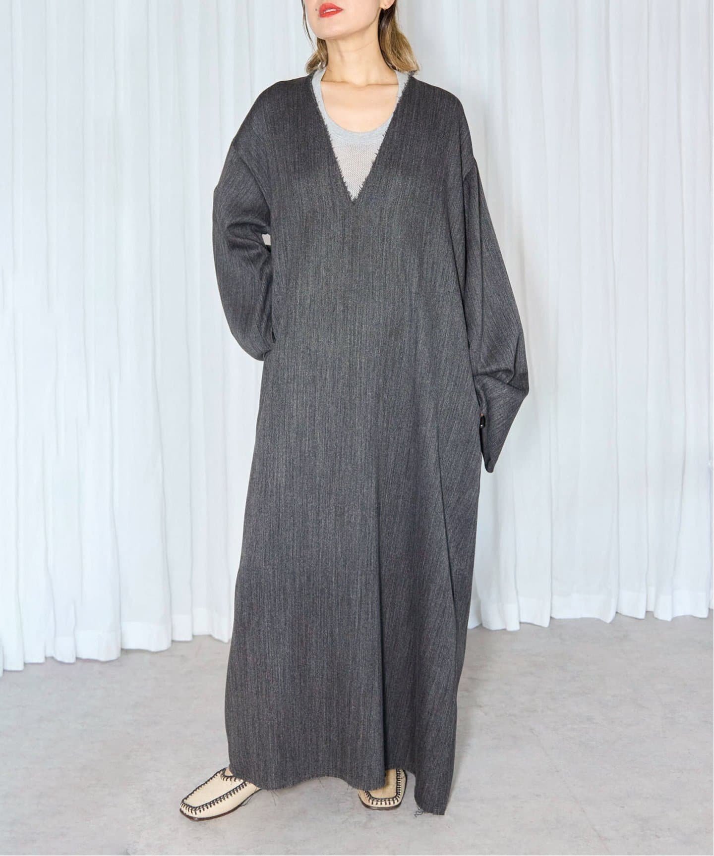 【シティーショップ/CITYSHOP】のTWEED V/N DRESS ワンピース インテリア・キッズ・メンズ・レディースファッション・服の通販 founy(ファニー) 　ファッション　Fashion　レディースファッション　WOMEN　ワンピース　Dress　ドレス　Party Dresses　2024年　2024　2024-2025秋冬・A/W　Aw/Autumn/Winter/Fw/Fall/2024-2025　クラシック　Classic　ツイード　Tweed　ドレス　Dress　ポケット　Pocket　リアル　Real　定番　Standard　グレーA|ID: prp329100004213451 ipo3291000000030130520