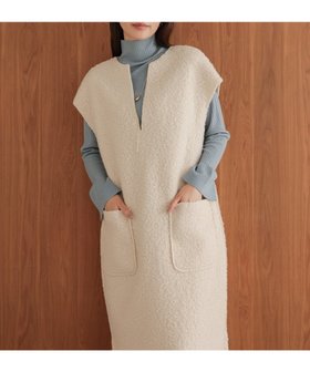 【バブ ブージュルード/Bab Bou Jeloud】のリバーシブルキーネックワンピース 人気、トレンドファッション・服の通販 founy(ファニー) ファッション Fashion レディースファッション WOMEN ワンピース Dress シンプル Simple スウェット Sweat ストレート Straight スリット Slit タートルネック Turtleneck ダウン Down リバーシブル Reversible リブニット Rib Knit ロング Long 秋 Autumn/Fall |ID:prp329100004213504