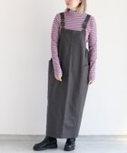 【セポ/cepo】のワークジャンパースカート 人気、トレンドファッション・服の通販 founy(ファニー) ファッション Fashion レディースファッション WOMEN スカート Skirt おすすめ Recommend インナー Inner テーパード Tapered フィット Fit ポケット Pocket ミリタリー Military ラップ Wrap ロング Long thumbnail チャコール|ID: prp329100004213525 ipo3291000000029221239