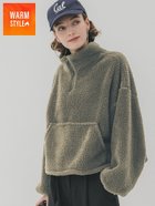 【コカ/COCA】のボアハーフジップブルゾン 人気、トレンドファッション・服の通販 founy(ファニー) ファッション Fashion レディースファッション WOMEN アウター Coat Outerwear ブルゾン Blouson/Jackets thumbnail Khaki|ID: prp329100004213540 ipo3291000000029221304