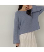 【プロポーション ボディドレッシング/PROPORTION BODY DRESSING】のスパンコール畦ニット WEB限定カラー ブルー 24AW 人気、トレンドファッション・服の通販 founy(ファニー) ファッション Fashion レディースファッション WOMEN トップス・カットソー Tops/Tshirt ニット Knit Tops 2024年 2024 2024-2025秋冬・A/W Aw/Autumn/Winter/Fw/Fall/2024-2025 ウォーム Worm スパンコール Sequins リラックス Relax 畦 Ridge thumbnail ブルー|ID: prp329100004213661 ipo3291000000029485075