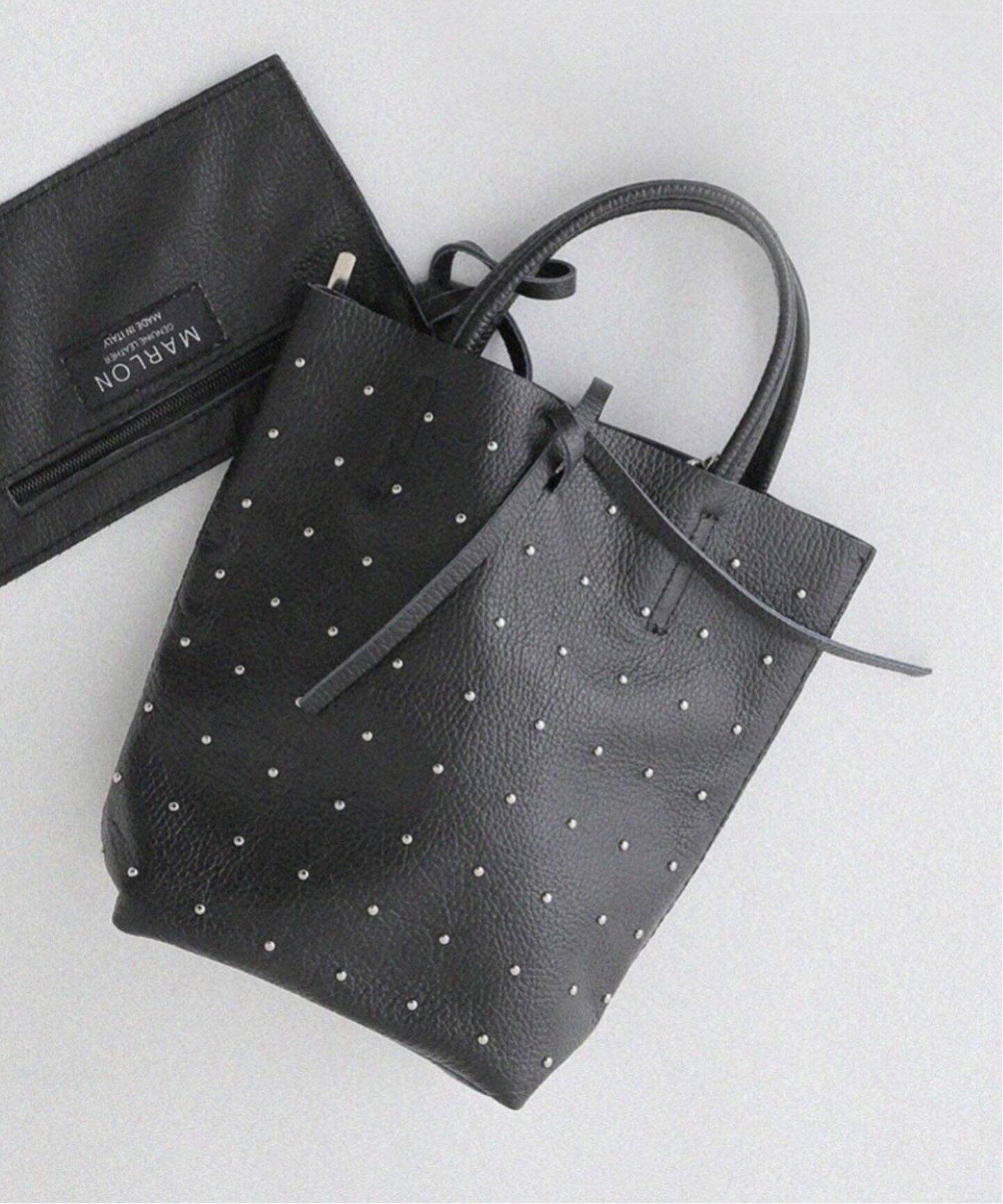 【ジャーナルスタンダード レリューム/JOURNAL STANDARD relume】の《追加2》【MARLON FIRENZE/マルロン】 SHOPPER MINI STUDS バッグ インテリア・キッズ・メンズ・レディースファッション・服の通販 founy(ファニー) 　ファッション　Fashion　レディースファッション　WOMEN　バッグ　Bag　2024年　2024　2024-2025秋冬・A/W　Aw/Autumn/Winter/Fw/Fall/2024-2025　ブラック|ID: prp329100004213669 ipo3291000000029527500