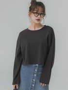 【コカ/COCA】のヘビーフライスクロップドトップス 人気、トレンドファッション・服の通販 founy(ファニー) ファッション Fashion レディースファッション WOMEN トップス・カットソー Tops/Tshirt thumbnail Charcoal|ID: prp329100004213911 ipo3291000000029224421