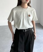 【リベリー/Riberry】のめがねキツネ胸刺繍半袖Tシャツ/綿100%Tシャツ 人気、トレンドファッション・服の通販 founy(ファニー) ファッション Fashion レディースファッション WOMEN トップス・カットソー Tops/Tshirt シャツ/ブラウス Shirts/Blouses ロング / Tシャツ T-Shirts S/S・春夏 Ss・Spring/Summer カーゴパンツ Cargo Pants コンパクト Compact シンプル Simple スラックス Slacks デニム Denim ワンポイント One Point 半袖 Short Sleeve 夏 Summer 春 Spring thumbnail オートミール|ID: prp329100004213917 ipo3291000000029542764