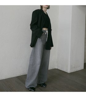 【ルシェル ブルー/LE CIEL BLEU】のドローストリングバギージーンズ / Drawstring Baggy Jeans 人気、トレンドファッション・服の通販 founy(ファニー) ファッション Fashion レディースファッション WOMEN シンプル Simple デニム Denim リラックス Relax ヴィンテージ Vintage |ID:prp329100004214327