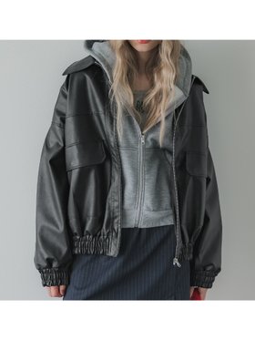 【コカ/COCA】のフェイクレザーオーバーサイズジャケット 人気、トレンドファッション・服の通販 founy(ファニー) ファッション Fashion レディースファッション WOMEN アウター Coat Outerwear ジャケット Jackets |ID:prp329100004214502