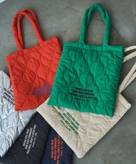 【コーエン/COEN】 ロゴ刺繍キルトトートバッグ人気、トレンドファッション・服の通販 founy(ファニー) ファッション Fashion レディースファッション WOMEN バッグ Bag おすすめ Recommend キルティング Quilting ポケット Pocket |ID:prp329100004214660