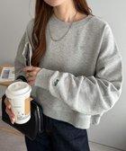 【ディスコート/Discoat】の【WEB限定】袖ロゴ刺繍ショートスウェット グレー|ID: prp329100004214717 ipo3291000000029403636