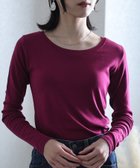 【プールヴー/PourVous】のフライス長袖Tシャツ 人気、トレンドファッション・服の通販 founy(ファニー) ファッション Fashion レディースファッション WOMEN トップス・カットソー Tops/Tshirt シャツ/ブラウス Shirts/Blouses ロング / Tシャツ T-Shirts シンプル Simple 定番 Standard 洗える Washable 長袖 Long Sleeve thumbnail ラズベリー|ID: prp329100004214757 ipo3291000000029522279