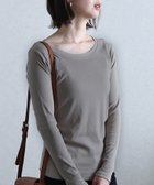 【プールヴー/PourVous】のフライス長袖Tシャツ 人気、トレンドファッション・服の通販 founy(ファニー) ファッション Fashion レディースファッション WOMEN トップス・カットソー Tops/Tshirt シャツ/ブラウス Shirts/Blouses ロング / Tシャツ T-Shirts シンプル Simple 定番 Standard 洗える Washable 長袖 Long Sleeve thumbnail グレーベージュ|ID: prp329100004214757 ipo3291000000029522283