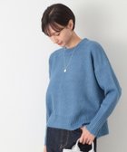 【デッサン/Dessin】の【洗える】ショート丈ワイドクルーネックニット(XS~L) ブルー|ID: prp329100004214846 ipo3291000000029523562