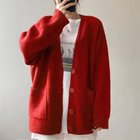 【ミニミニストア/miniministore】のニットカーディガン レディース秋冬羽織り 人気、トレンドファッション・服の通販 founy(ファニー) ファッション Fashion レディースファッション WOMEN トップス・カットソー Tops/Tshirt ニット Knit Tops カーディガン Cardigans アクリル Acrylic イエロー Yellow カーディガン Cardigan ガウン Gown シンプル Simple セーター Sweater 長袖 Long Sleeve 羽織 Haori 無地 Plain Color ラベンダー Lavender A/W・秋冬 Aw・Autumn/Winter・Fw・Fall-Winter thumbnail レッド|ID: prp329100004214847 ipo3291000000029419476