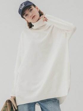 【コカ/COCA】 タートルニットチュニック人気、トレンドファッション・服の通販 founy(ファニー) ファッション Fashion レディースファッション WOMEN トップス・カットソー Tops/Tshirt ニット Knit Tops |ID:prp329100004215327