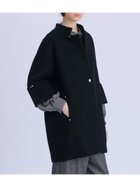 【ラシュッド/LASUD】のDouble Meltonコクーンコート 人気、トレンドファッション・服の通販 founy(ファニー) ファッション Fashion レディースファッション WOMEN アウター Coat Outerwear コート Coats スタイリッシュ Stylish スタンド Stand メタル Metal メルトン Melton ラグジュアリー Luxury thumbnail ブラック|ID: prp329100004215337 ipo3291000000029877531