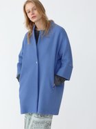 【ラシュッド/LASUD】のDouble Meltonコクーンコート 人気、トレンドファッション・服の通販 founy(ファニー) ファッション Fashion レディースファッション WOMEN アウター Coat Outerwear コート Coats スタイリッシュ Stylish スタンド Stand メタル Metal メルトン Melton ラグジュアリー Luxury thumbnail ブルー|ID: prp329100004215337 ipo3291000000029877534