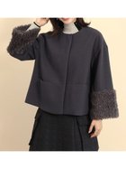 【ヴァン/Vin】のボアカフスノーカラーコート 人気、トレンドファッション・服の通販 founy(ファニー) ファッション Fashion レディースファッション WOMEN アウター Coat Outerwear コート Coats おすすめ Recommend インナー Inner ハイネック High Neck バランス Balance マフラー Scarf ミドル Middle 防寒 Cold Protection thumbnail チャコールグレー|ID: prp329100004215345 ipo3291000000030120288