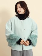 【ヴァン/Vin】のボアカフスノーカラーコート 人気、トレンドファッション・服の通販 founy(ファニー) ファッション Fashion レディースファッション WOMEN アウター Coat Outerwear コート Coats おすすめ Recommend インナー Inner ハイネック High Neck バランス Balance マフラー Scarf ミドル Middle 防寒 Cold Protection thumbnail ミントグリーン|ID: prp329100004215345 ipo3291000000030120292