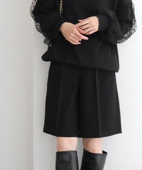 【ピエロ/Pierrot】 タックハーフパンツ人気、トレンドファッション・服の通販 founy(ファニー) ファッション Fashion レディースファッション WOMEN パンツ Pants ハーフ / ショートパンツ Short Pants センター Center フロント Front エレガント 上品 Elegant |ID:prp329100004215812