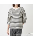 【レリアンプラスハウス/Leilian PLUS HOUSE】のカットソー 人気、トレンドファッション・服の通販 founy(ファニー) ファッション Fashion レディースファッション WOMEN トップス・カットソー Tops/Tshirt カットソー Cut and Sewn カットソー Cut And Sew シンプル Simple スタイリッシュ Stylish ボーダー Border リラックス Relax thumbnail ブラック|ID: prp329100004215938 ipo3291000000029456941