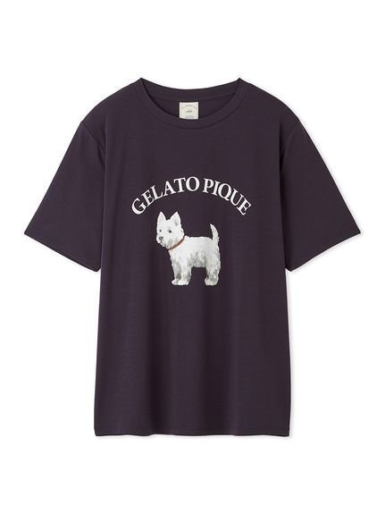 【ジェラート ピケ/gelato pique】のウエスティワンポイントTシャツ インテリア・キッズ・メンズ・レディースファッション・服の通販 founy(ファニー) 　ファッション　Fashion　レディースファッション　WOMEN　トップス・カットソー　Tops/Tshirt　シャツ/ブラウス　Shirts/Blouses　ロング / Tシャツ　T-Shirts　コレクション　Collection　ショート　Short　シンプル　Simple　プリント　Print　モチーフ　Motif　ルーズ　Loose　ロング　Long　ワンポイント　One Point　NVY[089]|ID: prp329100004216680 ipo3291000000029247149