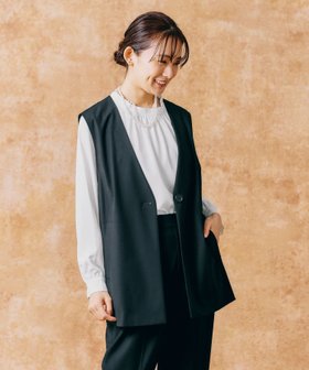 【グローバルワーク/GLOBAL WORK】のウツクシルエットジレ/133615 人気、トレンドファッション・服の通販 founy(ファニー) ファッション Fashion レディースファッション WOMEN アウター Coat Outerwear トップス・カットソー Tops/Tshirt ベスト/ジレ Gilets/Vests ジャケット Jacket ダブル Double ワイド Wide |ID:prp329100004216710