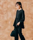 【グローバルワーク/GLOBAL WORK】のスゴラクストレッチカットブラウス*パンツセット/133621 人気、トレンドファッション・服の通販 founy(ファニー) ファッション Fashion レディースファッション WOMEN パンツ Pants ギャザー Gather ジョーゼット Georgette セットアップ Set Up パール Pearl ペプラム Peplum 楽ちん Easy thumbnail ブラック×ブラック09|ID: prp329100004216716 ipo3291000000029247453