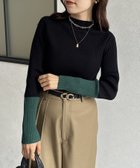 【ゼヴォン/Thevon】の袖先配色リブニット 人気、トレンドファッション・服の通販 founy(ファニー) ファッション Fashion レディースファッション WOMEN トップス・カットソー Tops/Tshirt ニット Knit Tops 2024年 2024 2024-2025秋冬・A/W Aw/Autumn/Winter/Fw/Fall/2024-2025 A/W・秋冬 Aw・Autumn/Winter・Fw・Fall-Winter シンプル Simple スラックス Slacks デニム Denim ハイネック High Neck フィット Fit マーメイド Mermaid リブニット Rib Knit thumbnail ブラック|ID: prp329100004217051 ipo3291000000029523899