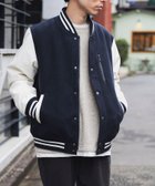 【ビームス ハート/BEAMS HEART / MEN】の胸ジップ スタジアム ブルゾン NAVY|ID: prp329100004217122 ipo3291000000029510674